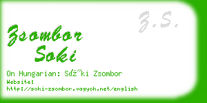zsombor soki business card